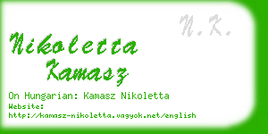 nikoletta kamasz business card